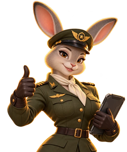 Major Kitty apresentando as instruções da missão